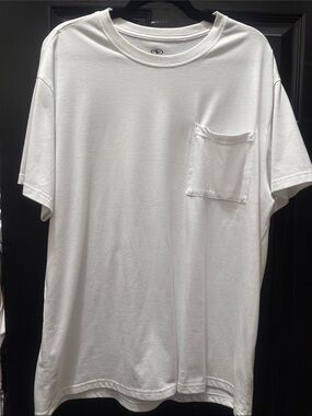 Athletic Works White Short Sleeve Pocket Tee